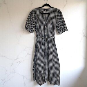 Tommy Hilfiger Gingham Button Down Midi Dress - Size 10